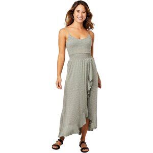 Carve Designs Nora Maxi Dress with Built-in Bra Sage Green Size M